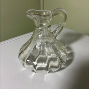 Vintage Anchor Hocking Clear Glass Oil & Vinegar Bottle